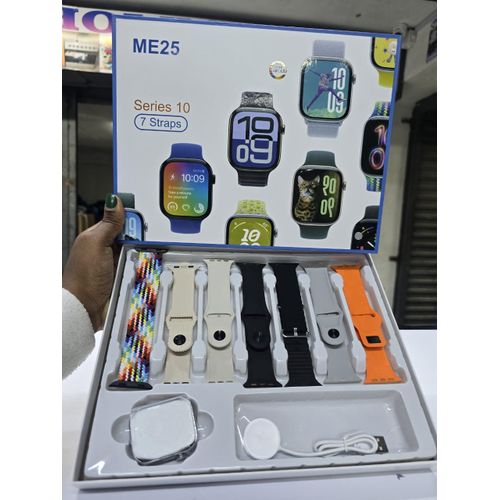 ME25 Series 10 Ultra 2 Smart Watch With Bluetooth Calling + Ultra 7 Strap – Fitness Tracker With ECG & Notifications