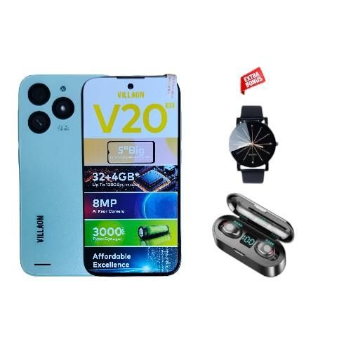 V20 SE 5.0" 4GB RAM+32GB Storage 8MP Camera-3000mAh Dual Sim (web + F9) - Verte Menthe