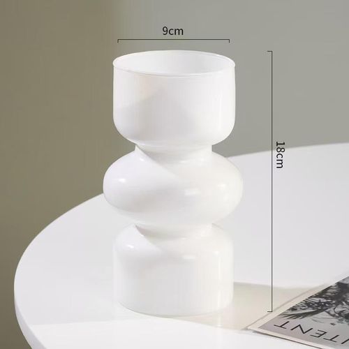 White Decorative Glass Hydroponic flower vases