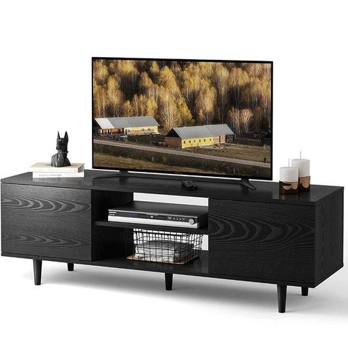 ROMAN (ALL BLACK) Wooden TV Stands 5FT