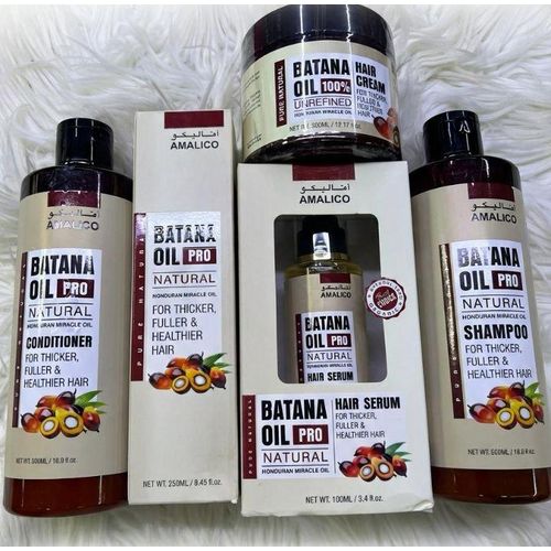 Batana oil pro set (Shampoo, Cream, Serum, Conditioner & oil)