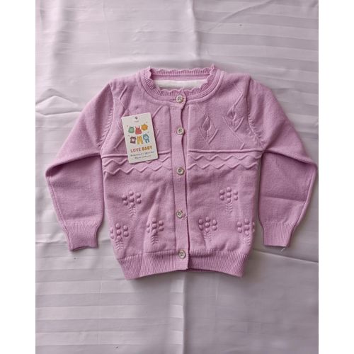 Top quality unisex fleece layered round neck,pink baby/kids sweater