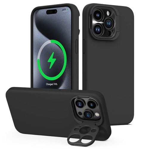 Black Nillkin LensWing Magnetic Case For IPhone 15 Pro Max 6.7-inch 2023 – Anti-Grease Protective Case With Sliding Camera Shield