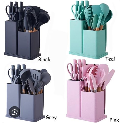 19 Pcs Kitchen Silicone Cooking Utensil Set Heat Resistant Non-Stick Tools
