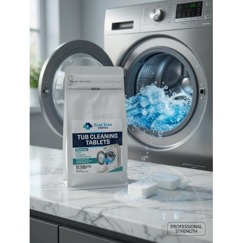 Washing Machine Tub Cleaner 12 Tablets Removes Dirt Odor Residue Extends Machine Life Front Top Load Compatible