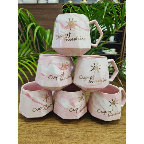 6 pc ceremic fancy cups
