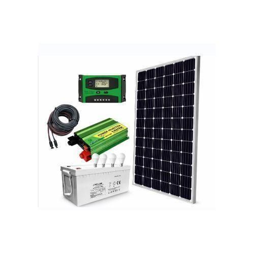 300W Solar Panel Full Kit 200Ah Solar Battery 1000W Solar Inverter 30 Ah Solar Charge Controller 5 DC Bulb 10m Cable
