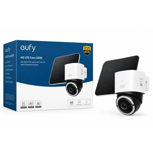 4G LTE Cam S330 4K Solar Security Camera – Pan & Tilt, Color Night Vision, AI Human & Vehicle Tracking, Forever Power