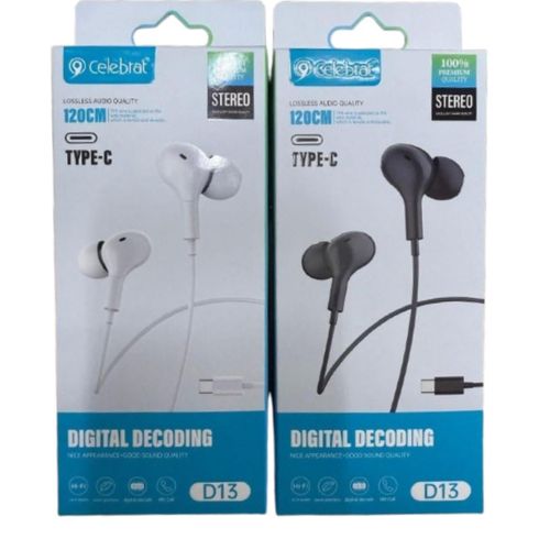 Type-C Wired In-Ear Earphones Hi-Fi Stereo Lossless Audio Mic In-Line Controls