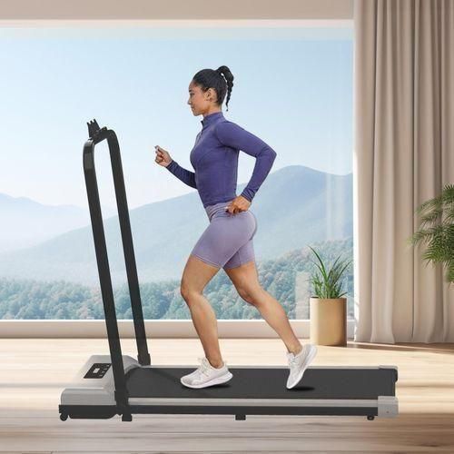 duty Motorised Treadmill, Portable Walking Running Pad Flat Slim Machine With remote control, Adjustable Speed, LCD Screen&Calorie Counter, Compact Mini Treadmill, for Home Office-max 120kg
