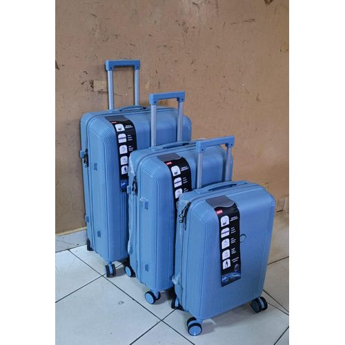 3-in-1 Luxurious Unbreakable Suitcase Set SIZE 3– Rubber, TSA Lock, 4 Wheels, Lightweight