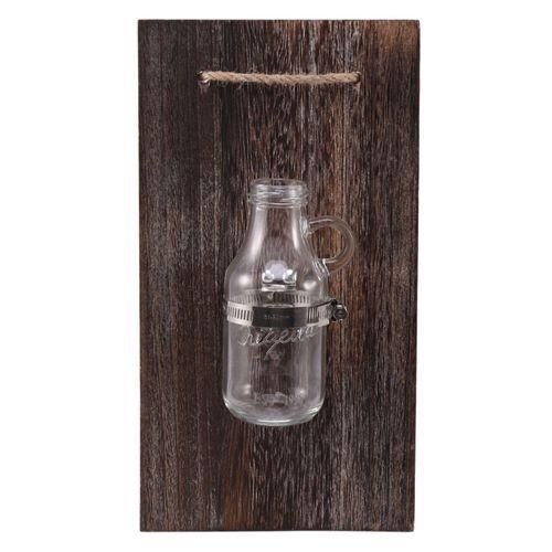 Country Wooden Simulation Plant Hydroponic Holder Wall