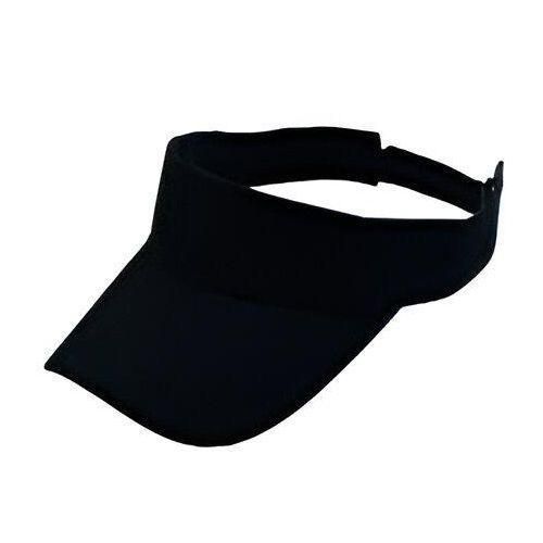 Plain Black Visor Sun Cutter Golf Half Cap