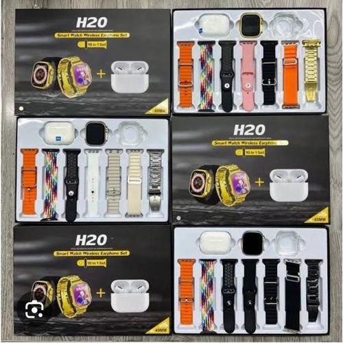 H20 10-in-1 Wireless Smart Watch with Earphone Set