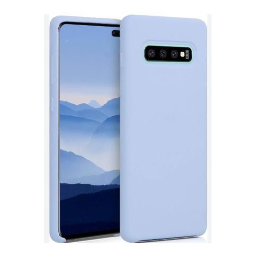 Soft Silicone Back Cover for Samsung Galaxy S10 5G - Light Blue, anti-fingerprint, anti-scratch, durable silicone case
