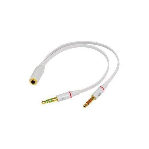 Y-Splitter 1 Female to 2 Male 3.5mm Mic Stereo Audio Adapter Audio Cable For PC