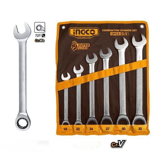 HKSPAR1061 Ratchet spanner set Size:19-32mm