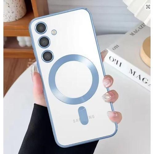 Samsung Galaxy A55 ClearTransparent magsafe Phone Case blue