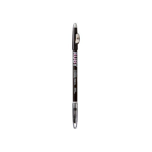 Ruby Kisses Go Brow Wooden Eyebrow Pencil - Black Brown 01.