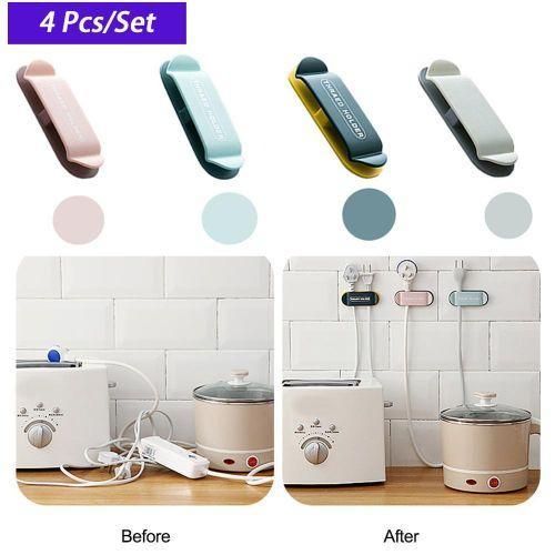 4pcs set Wire Holder Thread Holder No hook No hole Adhesive Cable Organizer Desktop Wire Management Clip