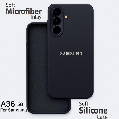 Galaxy A36 5G Black Original Liquid Silicone phone caseCover