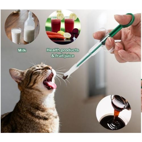 2-in-1 Medication Tool for Pets, Pet Pill Dispenser & Feeding Kit