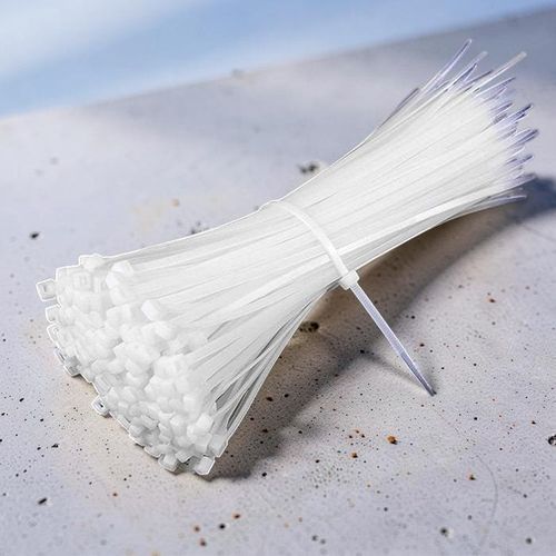 Highly Durable High Quality Material Build 100 Pieces of 4.0MM BY 250mm Long White Nylon Self Locking Cable Ties Tie wraps