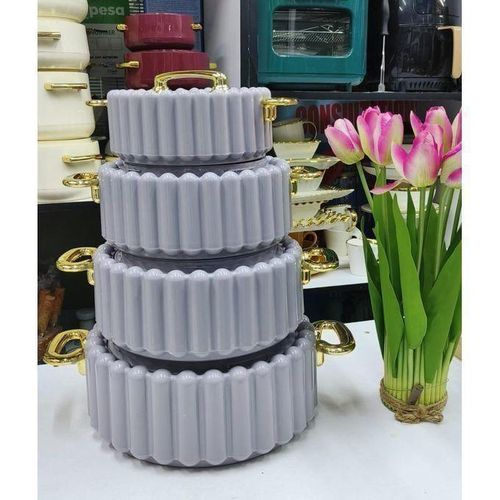 Turkish 4-Piece Hotpot Set – Premium Stainless Steel Insulated Food Warmers