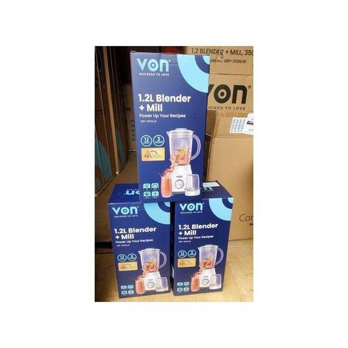 2-in-1 Blender 500W – Grinder, 1.5L Jar, 2-Speed