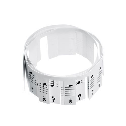 61-key Piano Note Chart Non-sticking Removable Piano Keyboard Stickers with Music Stave Numbered Musical Notation for Kids Beginners Piano Learning Practice