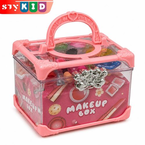Children's Makeup Box (3+ Yrs) Washable Kids Cosmetic Toys Simple Makeup Box Toy