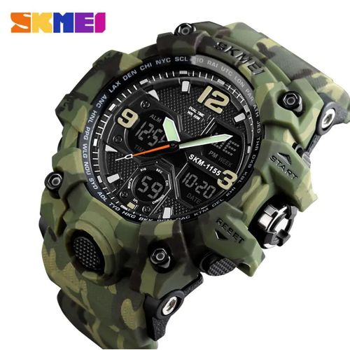 Premium 1155B Outdoor Sport Digital Watch with Alarm Timer Chronograph and Light Button Functions