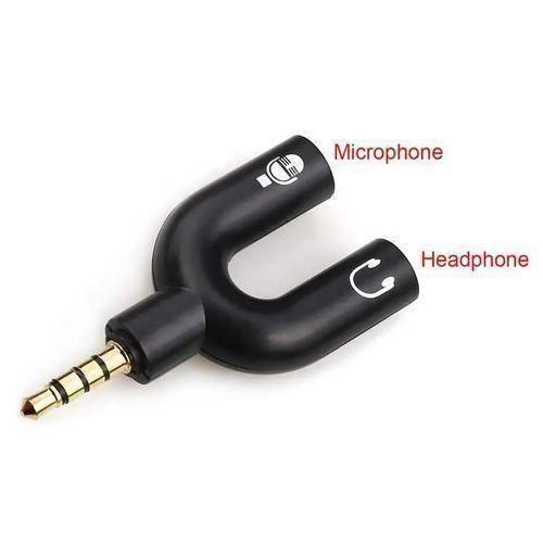 Classic 35mm Jack Audio Splitter Dual Headphone Microphone Y Separator Headphones Male To 2-Female Stereo U-Shaped Type Adapter
