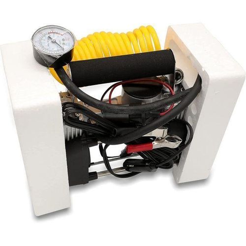 Portable DC 12V Electric Car Tyre Inflator Pump Auto Car Pump Air Compressor Pressure Digital Car Compressor with Double Cylinder for All Cars, Bikes