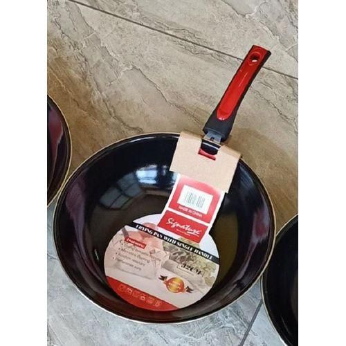 32CM ENAMEL Non-Stick Wok DEEP FRYING & Stir-Frying Pan