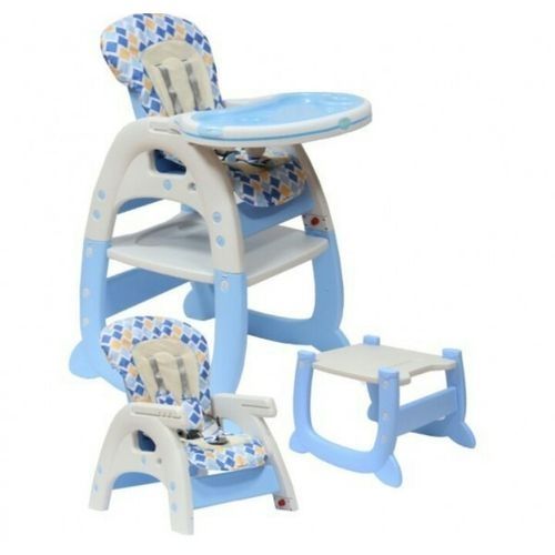 Convertible Baby High Chair/Feeding Chair - Blue