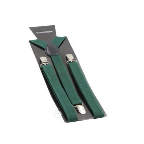 Durable Men and Women Clip-on Suspenders-Emerald Green