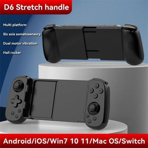 D6 Wireless Stretching Extendable Gaming Controller Bluetooth-Compatible Gamepad For Iphone Android Joystick Pad Game Accessory