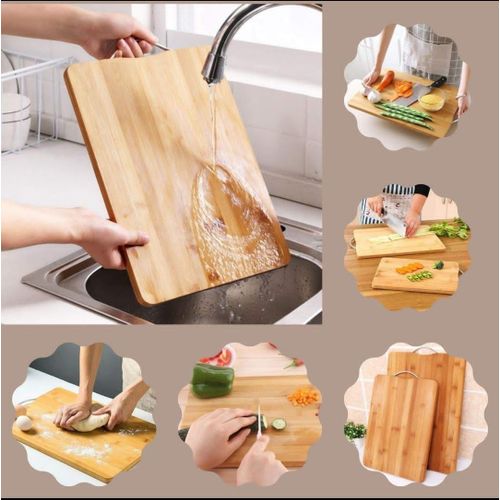 Chopping Board for Kitchen with Metal Handle, Vegetable Cutting Board for Kitchen Items, BPA Free, Eco-Friendly, Anti-Microbial