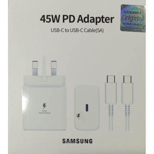 Next Level Charging Super Fast Charging Samsung Original 45W PD Adapter with Type-C to C Cable Complete Charger