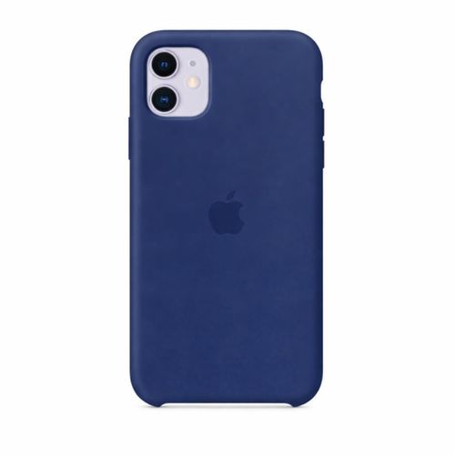 Silicone Case for iPhone 12, 12 Pro, (Base Model), Dark Blue, Silicon