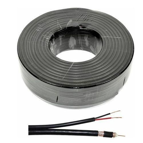 Professional 100m RG59 CCTV Cable Roll Two in One Coaxial Power and Video Transmission