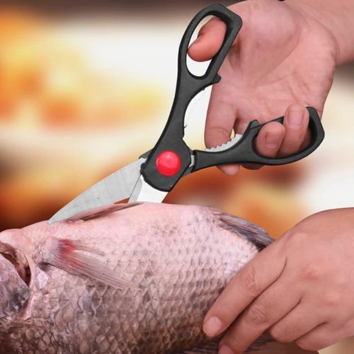 Food Scissors, Sharp Scissors with Nutcrackers, Bottle Opener, Can Opener, Vegetable Cutting Scissors, Chopping Scissors