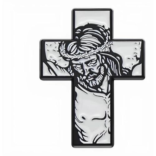 Crown of Thorns Holy Cross Jesus Christ Crucifixion Crucifix Christian Enamel Pin