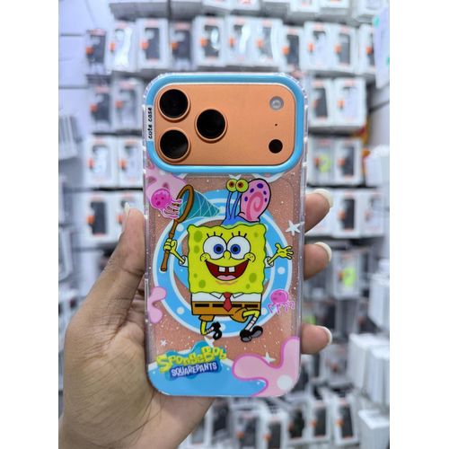SpongeBob Cartoon Transparent Protective Case for iPhone 17 Pro max