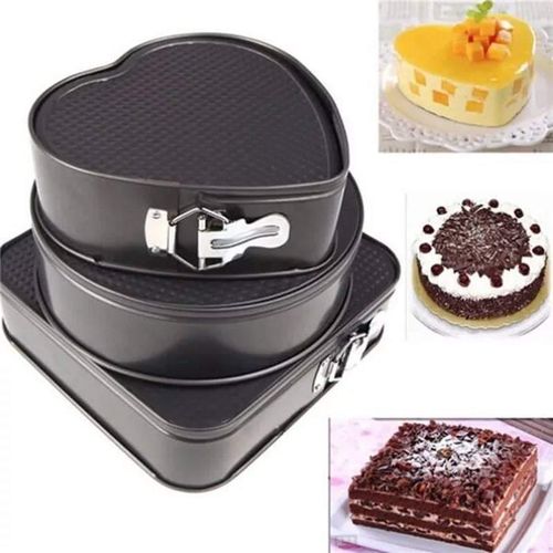 3pcs Nonstick Round Cake Mould Set – 24cm, 26cm & 28cm – Easy Release Baking Pans