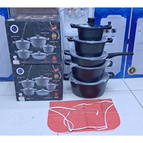 Premium Quality and Modern 11PCs Granite Cookware Set with Silicone Covers-Nonstick