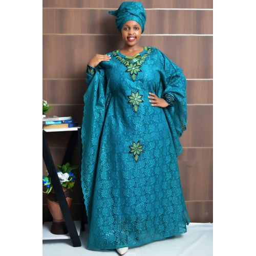 Lace Maxi With Headscarf Free Turkey Dress