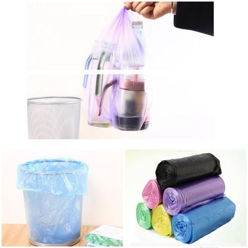 Mini Trash Bags / Strong Random Colours Garbage Bags / Bathroom Trash Can Bin Liners / Plastic Bags for Office, Home, Kitchen, Waste Basket Liners (100 pieces)