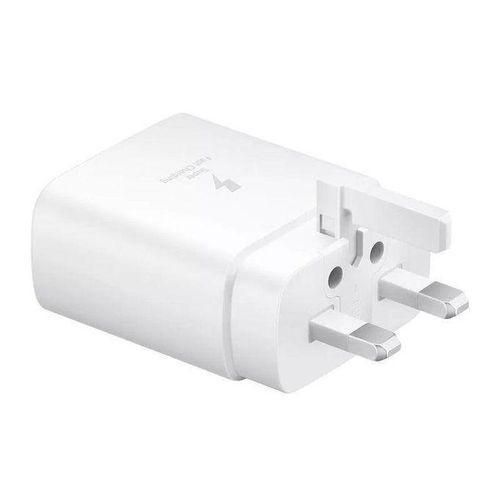 45Watts Fast Header C to C Charger WHITE Adapter for all type C gadgets Galaxy A15A25A05SS23FE S20FE With Type C Output